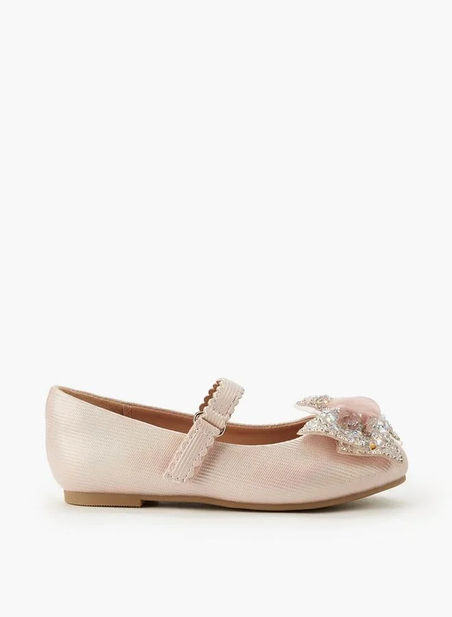 Celeste Girls Embellished Bow Ballerina Shoes Ramadan Collection